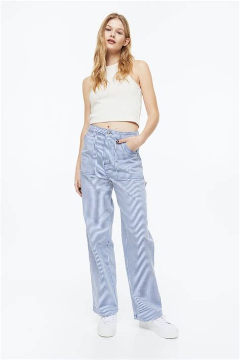 h&m striped pants for women.